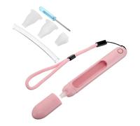 IWOWHERO Thermometer Anti-drop Protective Sleeve for Glass Thermometers, Sturdy Pink Cover with Lanyard, Breakproof Case for Home, Nursery and Travel Use