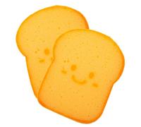 IWOWHERO Thickened Toast Pattern Kitchen Sponge Scrub Pad Cartoon Cellulose Dishwashing Sponge for Washing Dishes Table Cleaning Lightweight Reusable