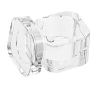 IWOWHERO Thickened Transparent Crystal Nail Dish Cup with Lid for Manicure Nail Art Multi-function Glass Mixing and Cleaning Accessory Care Tool for Salon and Home Use