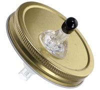 IWOWHERO Tinplate Mason Jar Lid with Pour Spout Acrylic Beverage Dispenser Cap for Milk Juice Oil Soy Sauce Wide Mouth Jar Easy Controlled Pouring Rust-resistant Reusable Kitchen Accessory