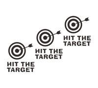 IWOWHERO Toilet Target Stickers with Unique Design for Potty Training 3pcs Easy Application Wall Art Removable Black PVC Decals for Bathroom and Public Restroom