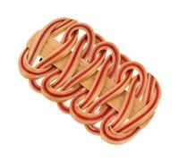 IWOWHERO Traditional Chinese Bamboo Hairpin Handcrafted Decorative Hair Clips Lightweight Knot Barrettes for Hanfu Qipao Wedding Updo and Daily Styling Red Gift