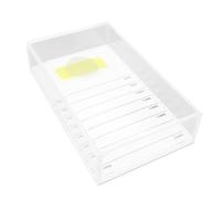 IWOWHERO Transparent Acrylic Eyelash Storage Box with Cover Lightweight False Eyelash Organizer Plate for Makeup Supplies and Lash Extensions Portable Vanity Storage Container