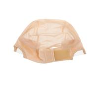 IWOWHERO U-Shaped Beige Lace Wig Cap 4x5 Inch with Adjustable Straps, Double-Sided Velvet Mesh Hair Net for Women’s Wig Making and Hair Weaving Accessories