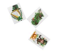 IWOWHERO Unique Irish Festival Stickers Patrick's Day Body Decals Temporary for Parties Events