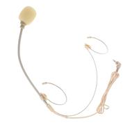 IWOWHERO Universal Head-Mounted Wired Microphone Headset for Teachers with Skin Tone 3.5Mm L-Shaped Plug, over Ear Condenser Vocal Mic for Singing, Voice Amplifier, Tour Guide Use