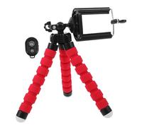 IWOWHERO Universal Selfie Stick Tripod Remote and Extendable Phone Clip, Portable Red Octopus Phone Stand for Vlogging and