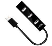 IWOWHERO Usb 2.0 Hub 4-port Splitter Adapter with 1m Cable Plastic Usb Multiport Extension for Laptop Desktop Charging and Data Transfer for Computer Accessories