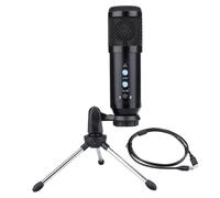 IWOWHERO USB Condenser Microphone Kit for Gaming and Singing with No Lag and Accurate Vocal Capture, Plastic and Metal Build, for Stage Performances and Recording Studios