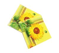 IWOWHERO Vibrant Green Yellow Check Serviettes Leaf Cut Out Napkins Paper Pattern Napkins for Banquet