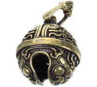 IWOWHERO Vintage Brass Pendant Keychain with Miniature Bell Charm Hand-polished Retro Ornament for Keys Bags and Decorative Accessories DIY Decorative Brass Ornament