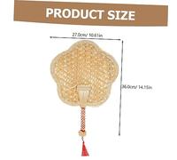IWOWHERO Vintage Chinese Style Hand Fan Handwoven Cooling Fan with Handle Lightweight Portable for Summer Home Office Wedding Gifts