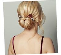 IWOWHERO Vintage Chinese Style Wood Hair Stick for Women Classic French Hair Fork Secure Non-slip Updo Pin Elegant Carved Bun Accessory for Weddings and Daily Wear