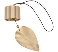 IWOWHERO Vintage Copper Feng Shui Wind Chime Leaf Pendant, Hanging Metal Wind Bell for Home, Balcony and Bedroom Decoration