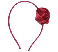 IWOWHERO Vintage Floral Headband Wine Retro Bridal Hair Accessory Comfortable Wedding Headpiece with Elegant Rose Decoration for Brides and Special Occasions