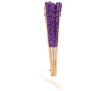 IWOWHERO Vintage Lace Embroidered Bamboo Handheld Folding Fan Hollow Out Purple European Court Style Lightweight Wedding Decor and Photo Prop for Parties and Performances