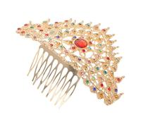 IWOWHERO Vintage Princess Crown with Hair Comb Clip Chinese Style Decorative Tiaras and Crowns for Women Bridal Headband for Weddings Birthday Parties and Traditional Costume Hair