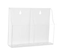 IWOWHERO Wall Mounted Cell Phone Organizer Transparent Acrylic Storage Box for Remotes and Mobile Phones Space-saving Dual Compartment Holder for Bedside and Sofa Stable and Stylish Wall