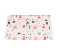 IWOWHERO Waterproof Baby Diaper Changing Mat for Infants, Breathable Cotton 50×70cm Cushion Pad with Fox and Deer Pattern, Reusable Portable Urinal Pad for Travel and Home Use
