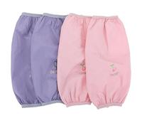 IWOWHERO Waterproof Oil-Proof Sleeves for Cooking, Long Unisex Kitchen Sleeves Cactus Cherry Patterns, 2 Pairs Household Protective Arm Covers for Food Preparation and Cleaning