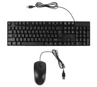 IWOWHERO Wired Keyboard Mouse Combo Full English Layout with Numeric Keypad Quiet and Responsive for Home Office Cafe Use and Easy to Use