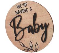 IWOWHERO Wooden Birth Announcement Sign Arrival Door Decor Newborn Name Sign for Hospital Home Nursery Keepsake Photography Prop Safe Material