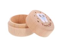 IWOWHERO Wooden Keepsake Tooth Box Modern Minimalist Design for Storing Boy Girl Teeth and Fetal Hair and Adorable Holder for Boys and Girls