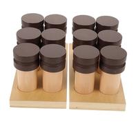 IWOWHERO Wooden Montessori Sensory Smell Box for Fine Motor Skills Training Educational Learning Aid Safe Wood Creative Preschool Game