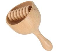 IWOWHERO Wooden Swedish Massage Cup with Roller for Deep Muscle Relaxation and Ergonomic Handheld Wood Massage Cup for Body Shaping and Relief Natural Swedish Torch Wood Tool