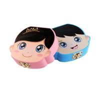 IWOWHERO Wooden Teeth Box Keepsake Storage for Lost Teeth Durable Pink Container for Boy Girl's Dental Memories Boy Girl and Parents