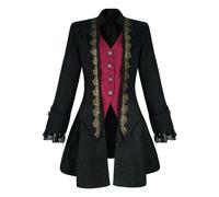 IWQBQ Women's pirate jacket Steampunk Victorian tuxedo Gothic Renaissance medieval coat, Z2895, 3XL