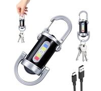 iwui 500LM Super Bright Mini Keychain Flashlight, Waterproof Mini Flashlights Portable Rechargeable LED Keychain Torch Pocket Flashlights for Emergency Power Hiking Camping Hiking Outdoor