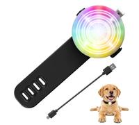 iwui Rechargeable Dog Collar Light for Night Walking, Waterproof Clip-On Safety LED Light with 4 Modes, Adjustable Silicone Band for Dogs, Running, Camping (1 Pack)