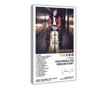 IWVFJBAQ J. Cole Cole World The Sideline Story Album Poster Canvas Poster Wall Art Decor Print Picture Paintings for Living Room Bedroom Decoration 24x36inch(60x90cm)
