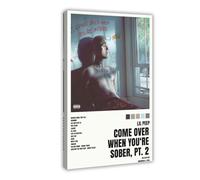 IWVFJBAQ Lil Peep Come Over When You're Sober, Pt. 2 Album Poster Canvas Poster Wall Art Decor Print Picture Paintings for Living Room Bedroom Decoration 08x12inch(20x30cm)