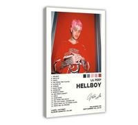 IWVFJBAQ Lil Peep HELLBOY Album Poster Canvas Poster Wall Art Decor Print Picture Paintings for Living Room Bedroom Decoration 16x24inch(40x60cm)