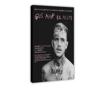 IWVFJBAQ Rapper Lil Peep Poster (14) Canvas Poster Bedroom Decor Landscape Office Room Decor Gift 24x36inch(60x90cm)