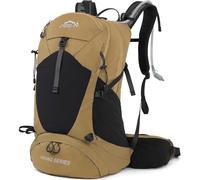 IX INOXTO Hiking Backpack,35L Waterproof Hiking Daypack with 3L Water Bladder and Rain Cover, Lightweight Travel Camping Back, Khaki, One Size, Daypack Backpacks