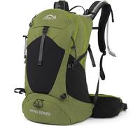 IX INOXTO Hiking Backpack, Waterproof Hiking Daypack with 3L Water Bladder and Rain Cover, Lightweight Travel Camping Backpack for Men Women (Dark Green)