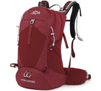 IX INOXTO Hiking Backpack, Waterproof Hiking Daypack with 3L Water Bladder and Rain Cover, Lightweight Travel Camping Backpack for Men Women (Red)