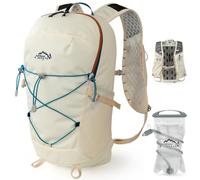 IX INOXTO Hydration Backpack with 2L Water Bladder Bag for Women and Men, 15L Lightweight Pack for Running, Cycling, Camping (White)