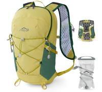 IX INOXTO Hydration Backpack with 2L Water Bladder Bag for Women and Men, 15L Lightweight Pack for Running, Cycling, Camping (Yellow)