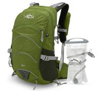 IX INOXTO Hydration Pack,20L Hydration Backpack,Hiking Internal Frame Backpack with 2L Hydration Water Bladder and Rain Cover, Black, Light Green, Dark Blue