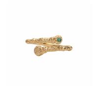 IX Studios Crunchy Nature Ring Goldplated Silver DMN0315GDGR54 - Unisex - 925 Sterling Silver Gold 54