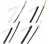 ixampoun Suitable for Devil Slayer Mini Toy Katana Keychain, Metal Model Sword With Pull Out Best Gift For Anime Lovers, Multicolor, 6.7
