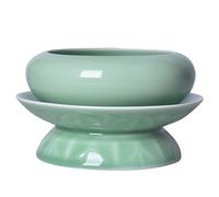 IXART Incense Holders Lotus Incense Burner for Buddha, Ceramic Incense Holder for Sticks, Pocelain Glaze Censer Holder for Home Office Yoga Spa Temple Incense Burner Holder/Incense Fountain