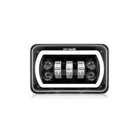 Ixaundd Car Headlamp 4X6inch Black Square LED Headlight 2Color DRL LED Driving Light For Cadillac For Eldorado For Seville 1975-1985 For Offroad Trucks Light 12V Car DRL(1pc LED Headlight)