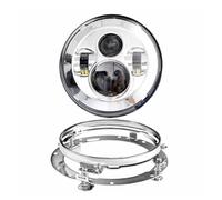 Ixaundd Motorcycle Headlamp Motorbike Spotlights 7 Inch Moto LED Headlight With 4-1/2" 4.5inch LED Auxiliary Fog Passing Light Lamp For Touring For Electra For Glide(Chrome NO DRL)