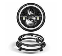 Ixaundd Motorcycle Headlamp Motorbike Spotlights 7 Inch Moto LED Headlight With 4-1/2" 4.5inch LED Auxiliary Fog Passing Light Lamp For Touring For Electra For Glide(Black DRL)