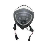 Ixaundd Motorcycle Headlamp Motorbike Spotlights Led Headlight With Halo Angel Eye DRL LED Headlamp For Victory 07-2010 2011 2012 2013 2014 2015 2016 2017 Motorcycle For Cruisers(BLACK DRL)